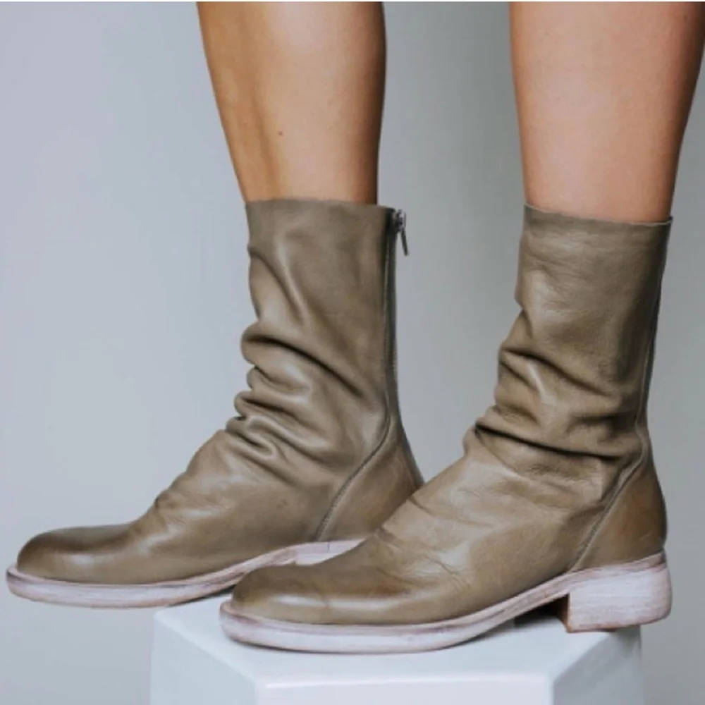 NEW Free People Sutton Slouch Bootie size 38 Taupe